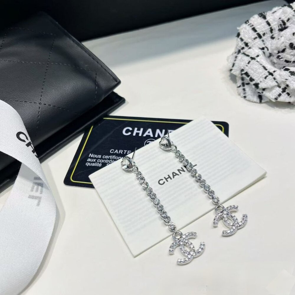 Chanel tassel stud earrings